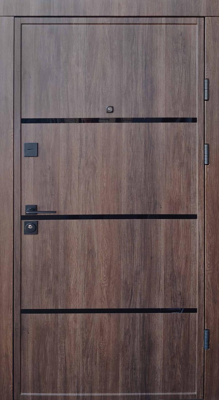 Вхідні двері Qdoors Ультра Аккорд-Ak дуб табак/біле дерево 850х2040 мм