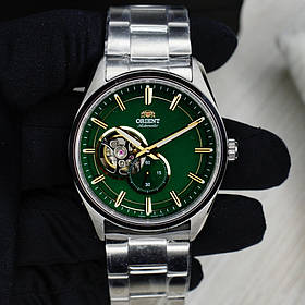 Чоловічий Годинник Orient Open Heart Automatic RA-AR0008E Green Dial