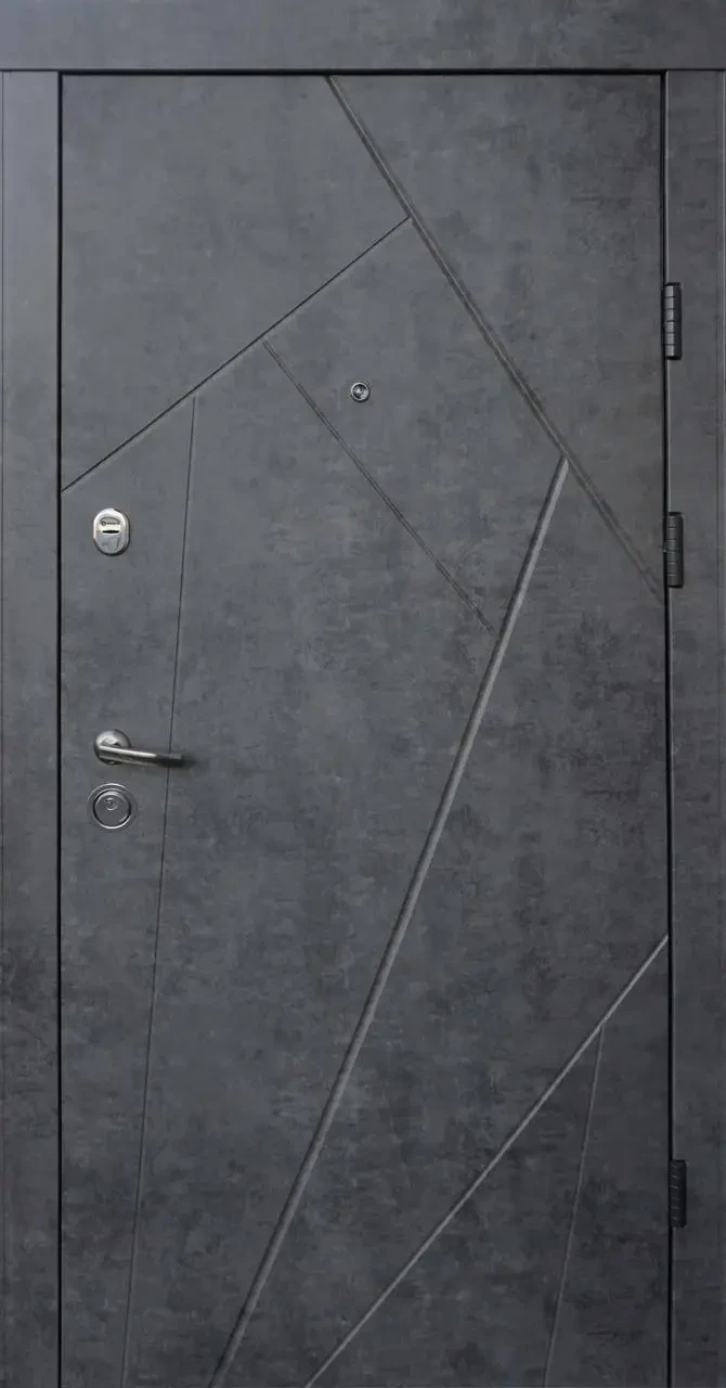 Вхідні двері Qdoors Ультра Флеш мрамор темний/бетон бежевий 850х2040 мм