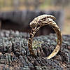Дракон Уроборос кільце, персень, бронза, срібло 925, золото 585/750, фото 9