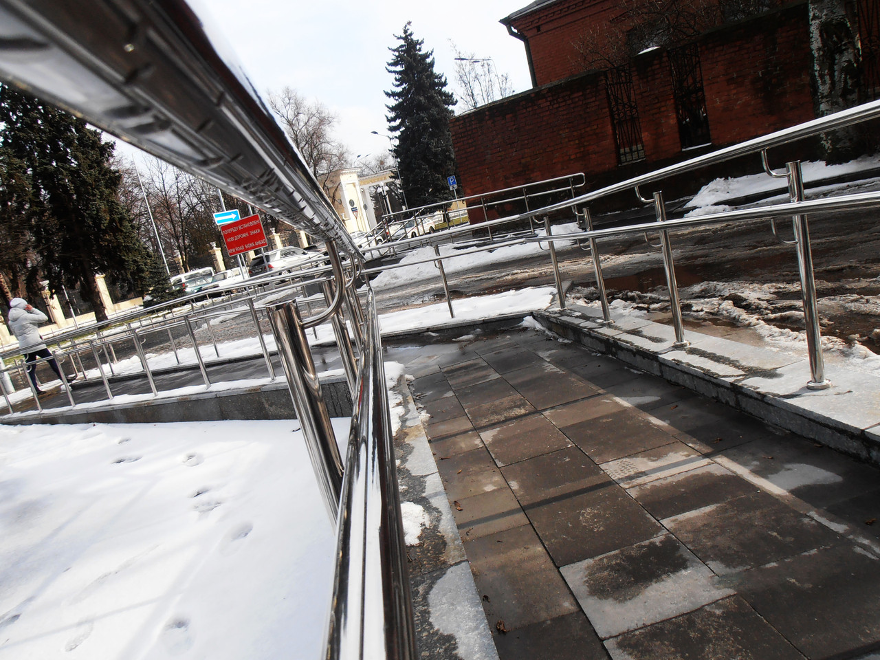 Огородження пандуса з нержавіючої сталі AISI 201, поручень Ø 42 мм, стійка Ø42 мм, Арциз