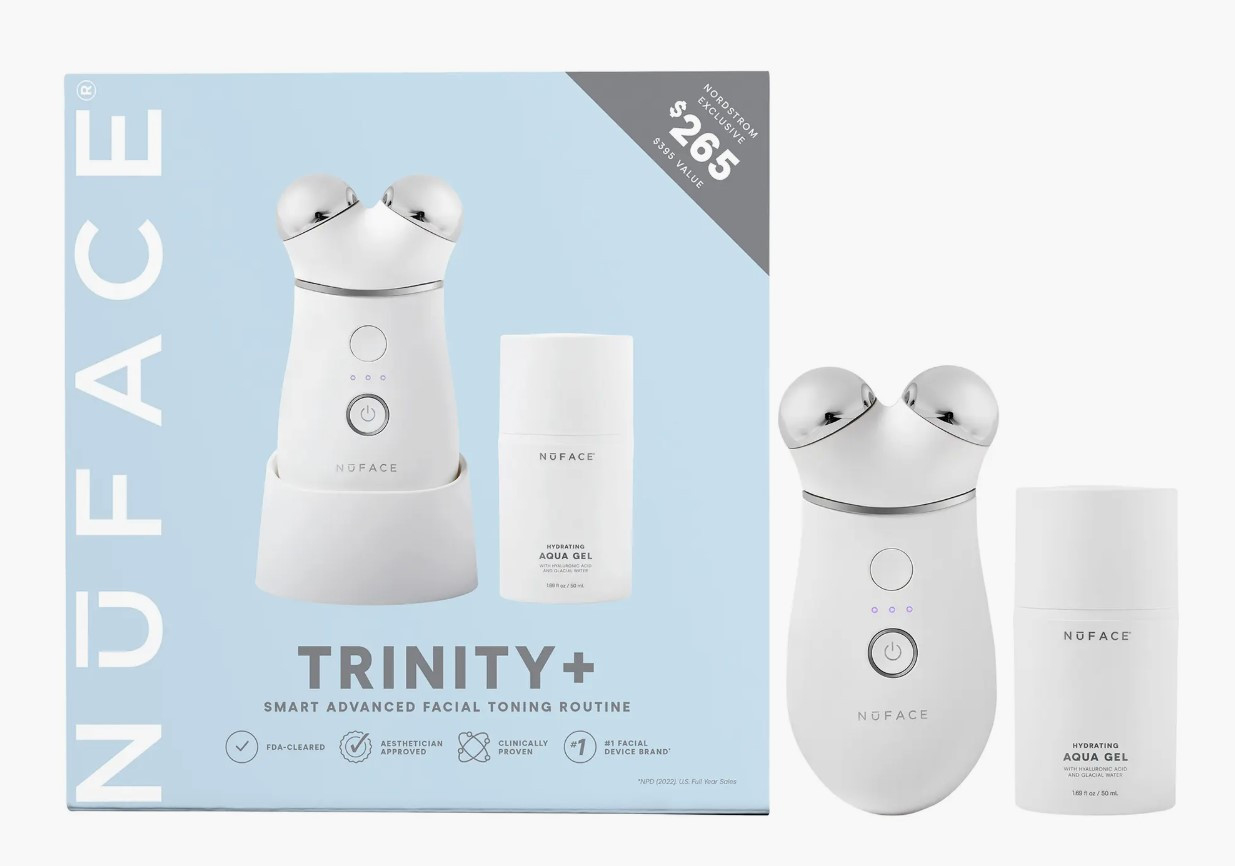 Набір для мікрострумової терапії NuFACE® TRINITY+ Smart Advanced Facial Toning Starter Kit, фото 1