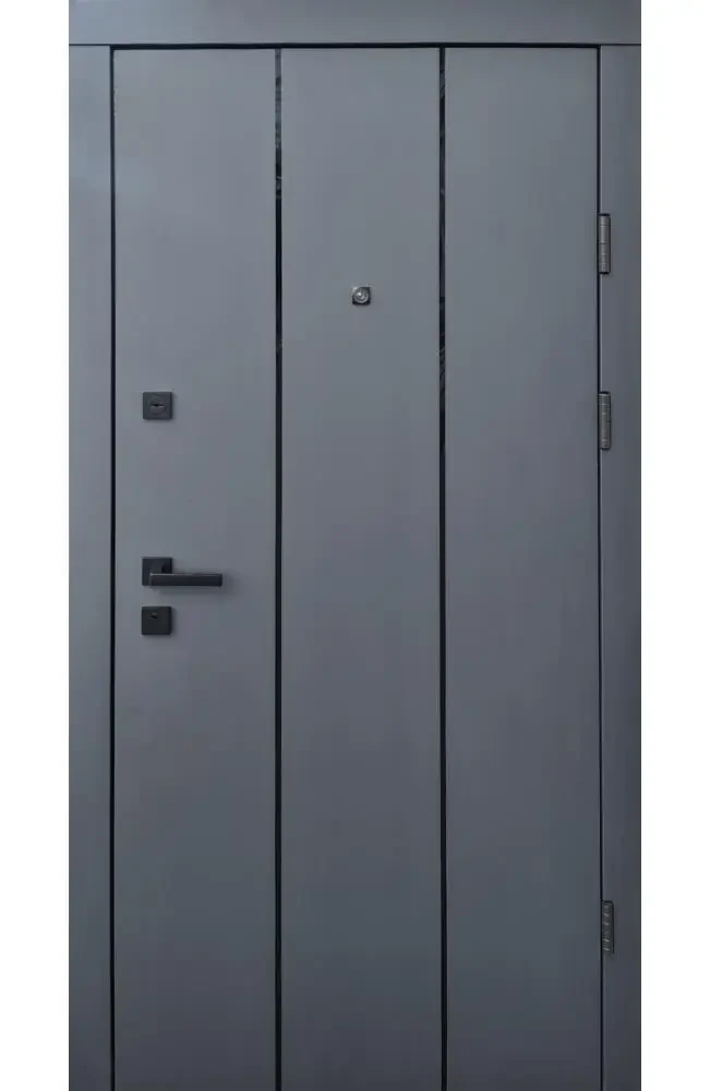 Вхідні двері Qdoors Преміум Kale Вертикаль-Ак антрацит/грей софт 850х2040 мм