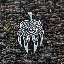 Печатка Велеса, вовча лапа велика, Кулон амулет талісман підвіс