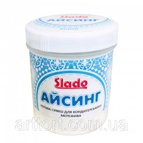 Айсинг для кондитерського мережива готова суміш Білий 100 г, фото 1