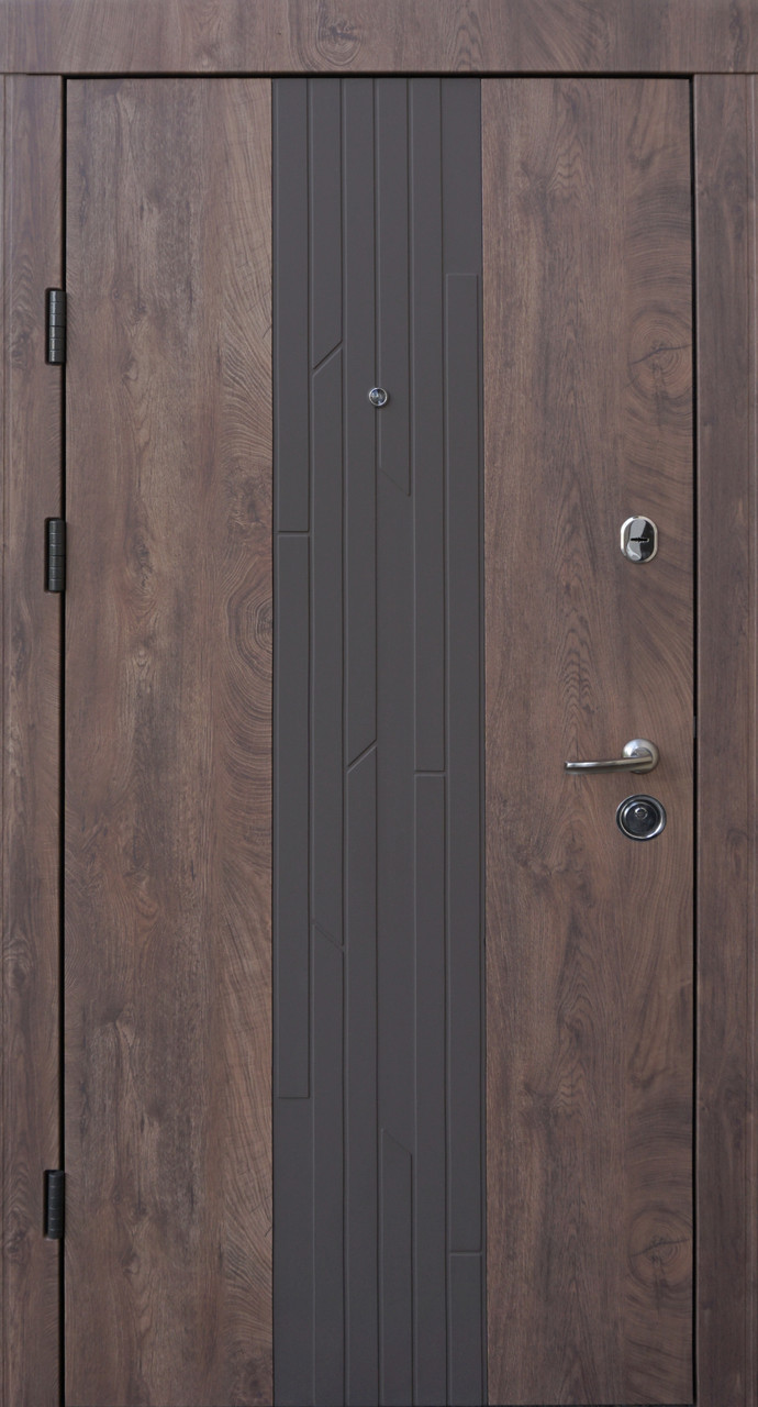 Вхідні двері Qdoors Преміум Kale Люксор спил дерева коньячний 850х2040 мм