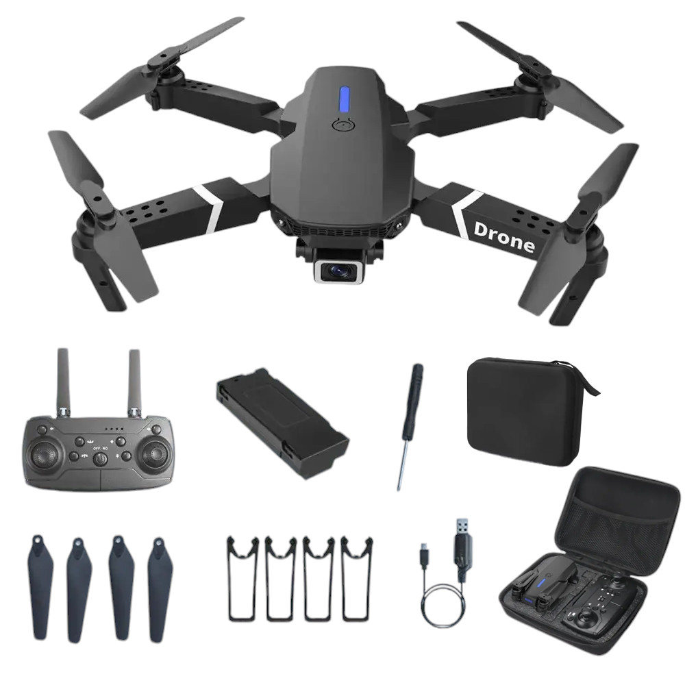 Квадрокоптер Professional Drone E88 1800 mah, 2 HD камери, час польоту до 15 хв