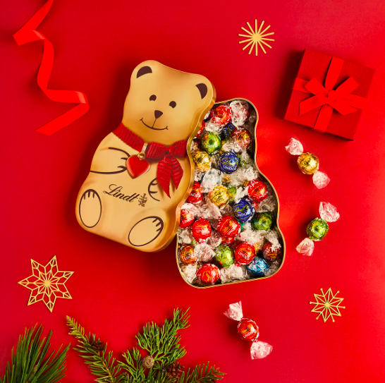 Металева банка Lindt Pick & Mix TEDDY 500 гр. Швейцарія