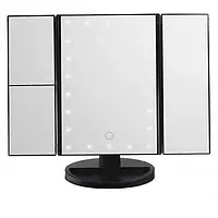 Косметичне дзеркало з LED підсвічуванням ЧОРНЕ