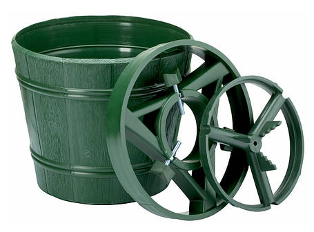 Підставка для ялинки Form-plastic PLANET 2, пластик, форма відро 17 л, темно-зелена, фото 1