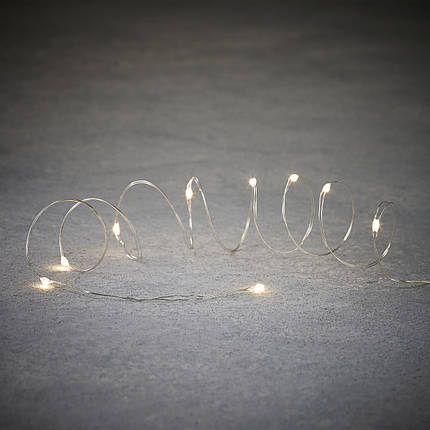 Гірлянда-струна "Luca Lighting" 2 м, 20led, класичний білий, 2АА, фото 1