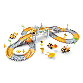 Дитячий автотрек з будівельними машинками Engineering Tracks 190+34 деталей