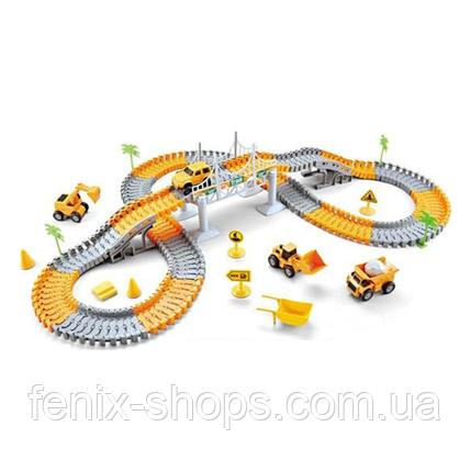 Дитячий автотрек з будівельними машинками Engineering Tracks 190+34 деталей, фото 1