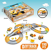 Дитячий автотрек з будівельними машинками Engineering Tracks 190+34 деталей, фото 4
