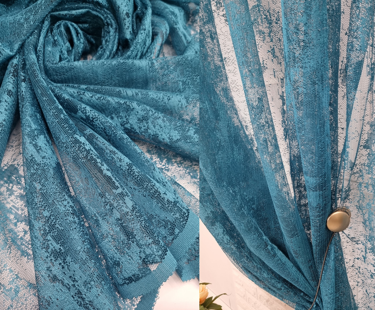 Тюль  готовая "Венеція" Бірюза, 300х270см