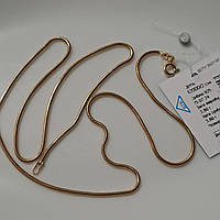 Срібний ланцюжок в позолоті Снейк 50 см