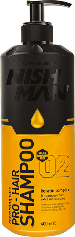 Шампунь для волосся Pro-Hair без парабенів і солей Nishman, 400 мл
