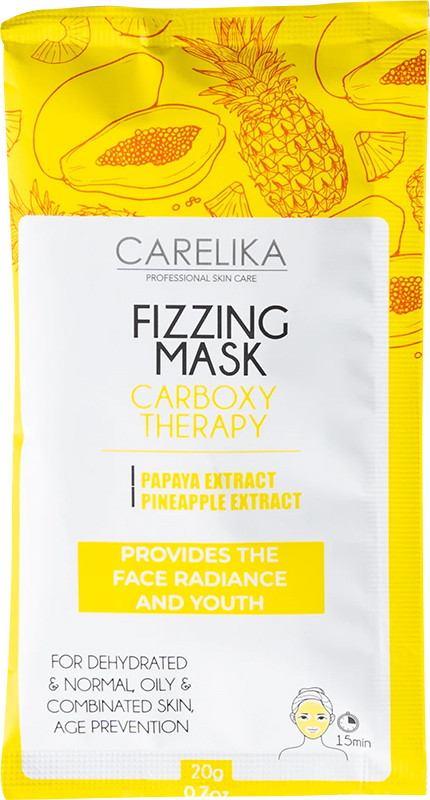 Маска для обличчя пінна з ефектом карбокситерапії CARELIKA, 20 г