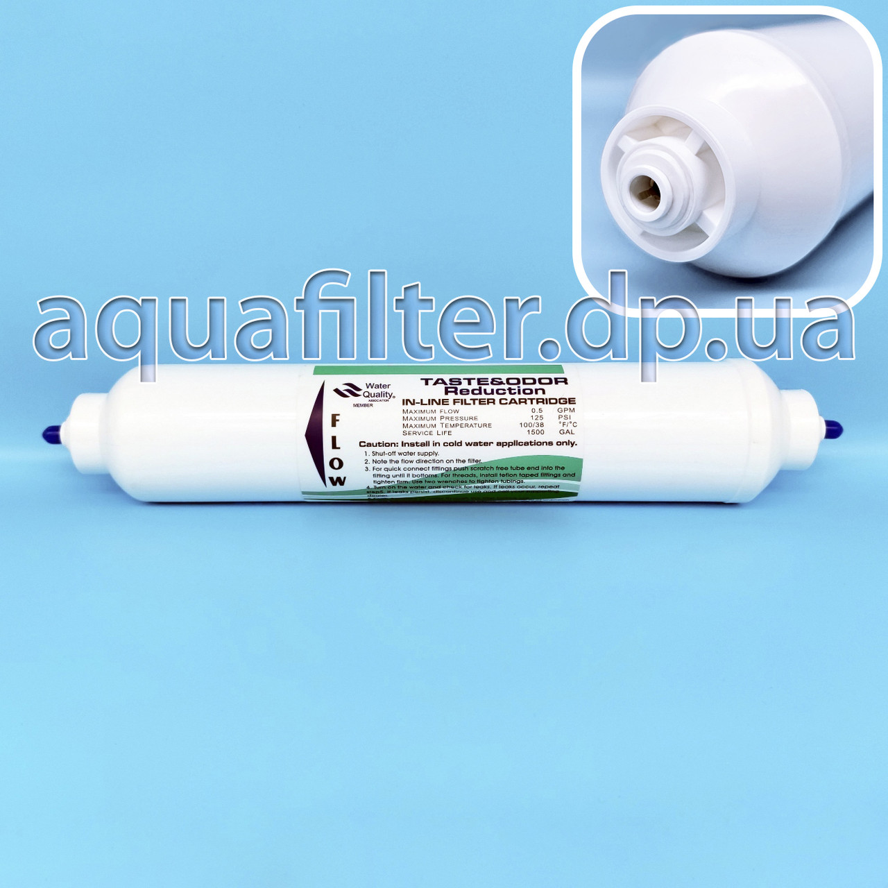 Вугільний постфільтр для води Organic CARB-Q (10"x2") швидкознімне з'єднання