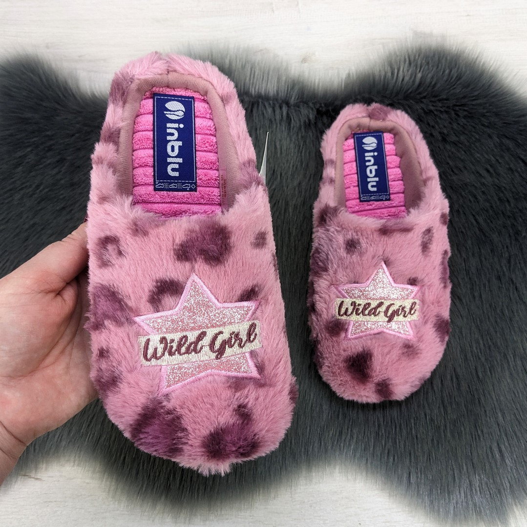 Капці домашні жіночі Inblu хутряні рожеві 4679, фото 1