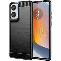 Гумовий чохол для Motorola G85 чорний протиударний бампер