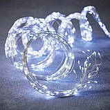 Led гірлянда хвіст Краплі роси холодний білий 1,8m USB з пультом tn1442, фото 3