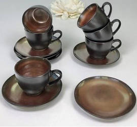 Кавовий сервіз Оленс Копер 12 предметів 120 мл (101-0434)