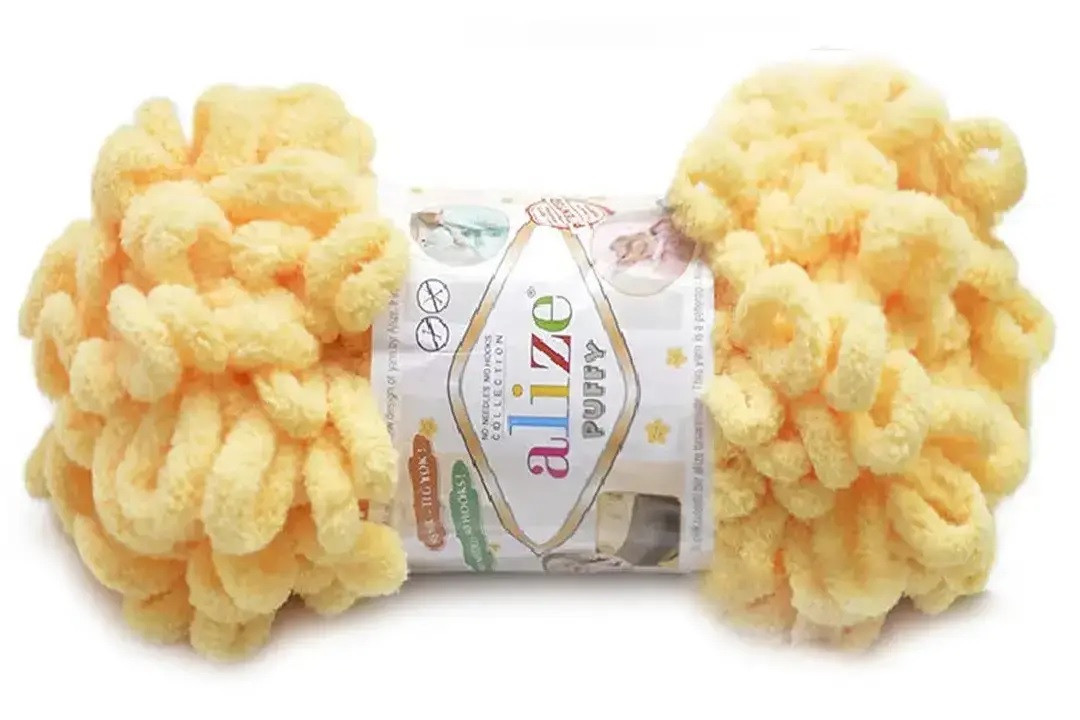 Puffy-509 Жовто-оранжевий  Пряжа ALIZE PUFFY, 5шт