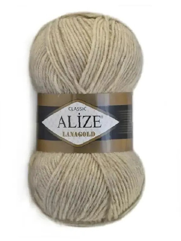 LanaGold-152  Сіро-бежевий  Пряжа ALIZE Lana Gold