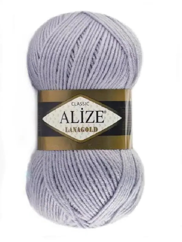 LanaGold-200 Сірий  Пряжа ALIZE Lana Gold