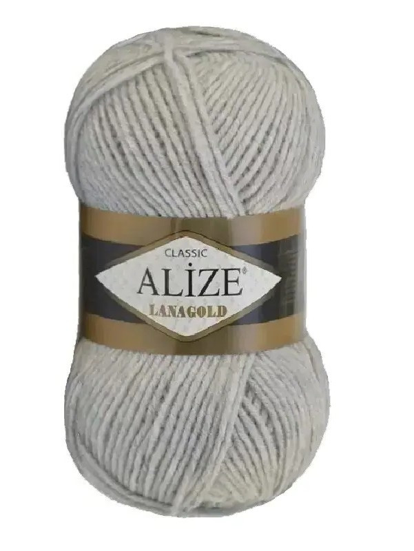 LanaGold-684 Меланж попелястий   Пряжа ALIZE Lana Gold