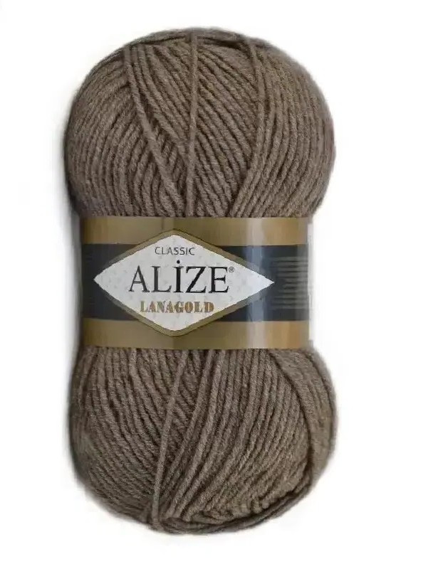 LanaGold-240 Коричневий меланж  Пряжа ALIZE Lana Gold