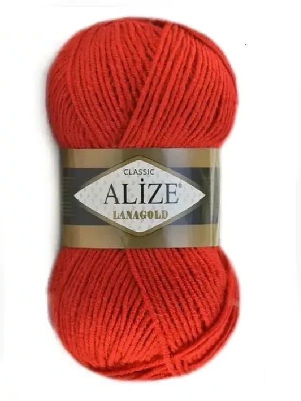 LanaGold-56 Червоний Пряжа ALIZE Lana Gold
