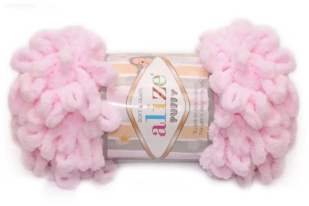 Puffy-31 Дитячий рожевий  Пряжа ALIZE PUFFY, 5шт