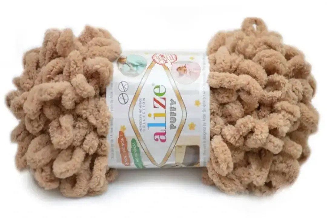 Puffy-262 Бежевий Пряжа ALIZE PUFFY, 5шт