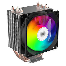 2E Gaming Процесорний кулер Air Cool AC90D4-ARGB, LGA1700, 1200, 115x, 1366, AM5, AM4, AM3, AM3+, 4pin PWM,