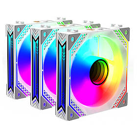 2E Gaming Корпусний вентилятор 2E GAMING Air Cool ACF120MB-ARGB, 3x120мм, 2000rpm, 4pin PWM +5VARGB, 20.5dBa,