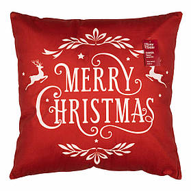 ARDESTO Подушка декор. Happy Holidays 40х40см, 100% поліестер, червоний