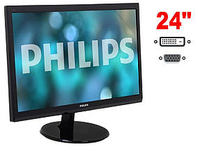 Б/в Монітор Philips 246V5LSB|00 | 24" (1920x1080) TN | DVI, VGA