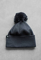 Зимова чоловіча темно-сіра шапка Staff dark gray pompon