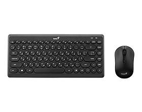 Genius Комплект клавіатура та миша LuxeMate Q-8000, WL, EN/UKR, чорний