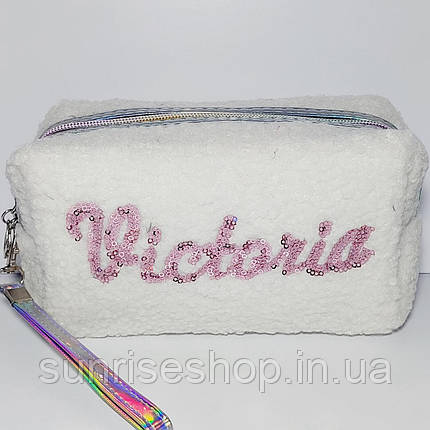 Косметичка штучне хутро форма бочонок, фото 1