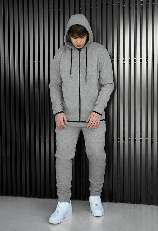 Повсякденний костюм Staff tr zip grey melange fleece