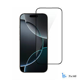 2E Захисне скло для Apple iPhone 16 Pro(6.3), 2.5D FCFG, (1 Pack), чорна рамка