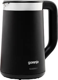 Gorenje Електрочайник 1.7л, Strix контроль, LED дисплей, чорний