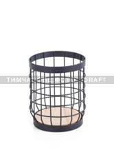 ARDESTO Підставка для столових приборів Midori 12х12х15.5см, метал, дерево, чорний