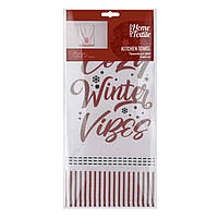 ARDESTO Рушничок для кухні Happy Holidays 45х65см, 90% поліестер, 10% бавовна, білий