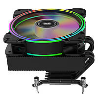 2E Gaming Процесорний кулер Air Cool AC120T4-ARGB, LGA1700, 1200, 115x, 1366, AM5, AM4, AM3, AM3+, 4pin PWM,