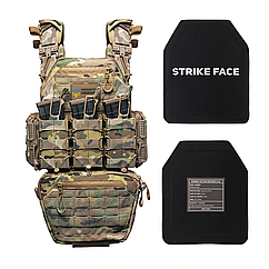 Бронежилет 6 класу захисту ShieldPro Armor Gen 1 + 4 підсумків Мультикам