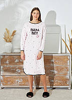 Сорочка Sevim рожевий, арт.15221 (нічна рубашка, бавовна, друкований малюнок)